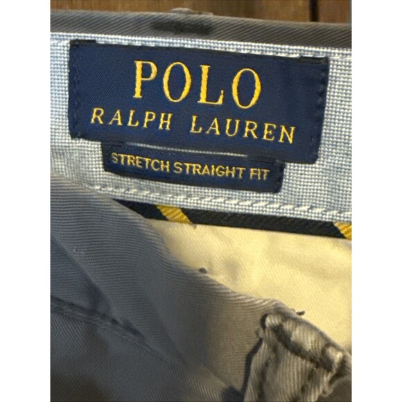Polo Ralph Lauren Pants Mens 38x30 Chino Stretch Straight Fit Casual Golf Gray - Picture 3 of 5